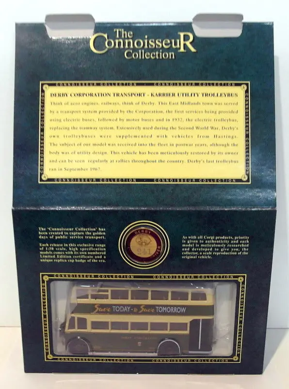 Corgi 1/50 Scale 34703 - Derby Corporation Transport Karrier Utility Trolleybus 1