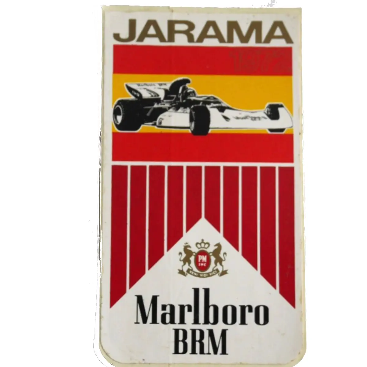 Marlboro Brm - Race Sticker - 1972 - Spain 1