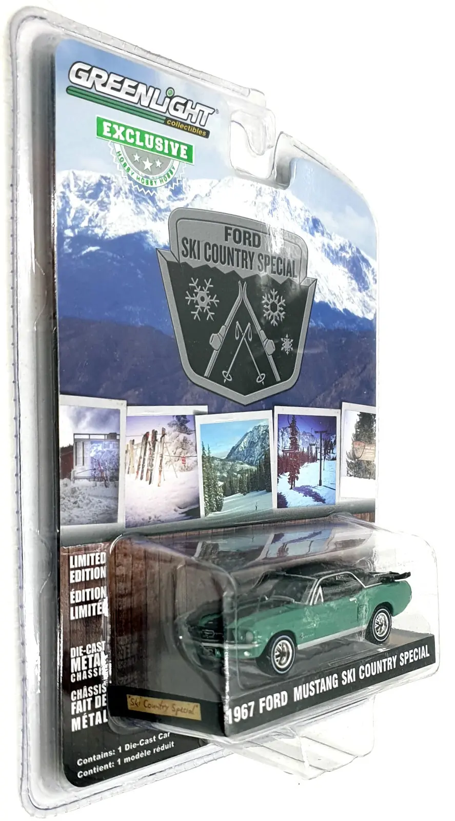 Greenlight 1/64 Scale 30113 - 1967 Ford Mustang Ski Country Special - Green 1