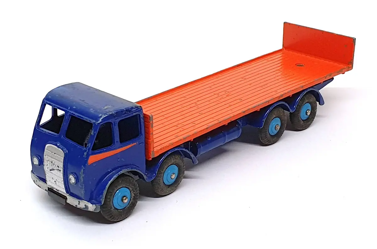 Dinky Supertoys Original 503 - Foden Flat Truck With Tailboard - Blue/Orange 1