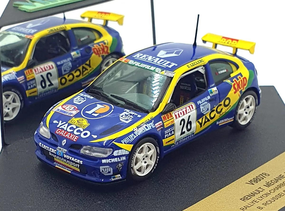 Vitesse 1/43 Scale V98078 Renault Megane Maxi #26 Lyon-Charbonnieres Rally 1998 1