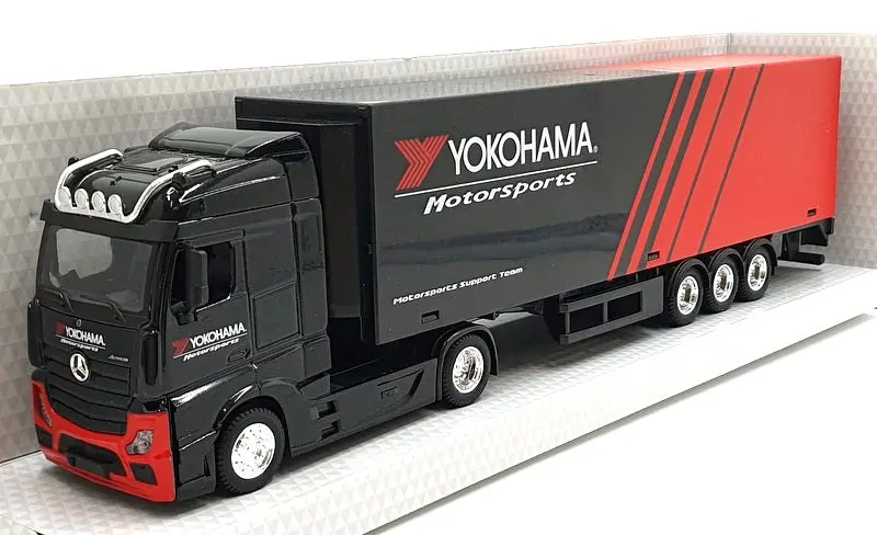 Burago 1/43 Scale #18 31460 Mercedes Actros Gigaspace Hauler Trailer - Yokohama 1