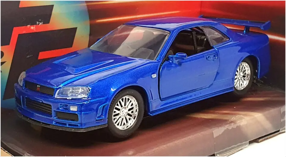 Jada 1/32 Scale 97185 Fast & Furious - Brians Nissan Skyline Gt-R R34 - Blue 1