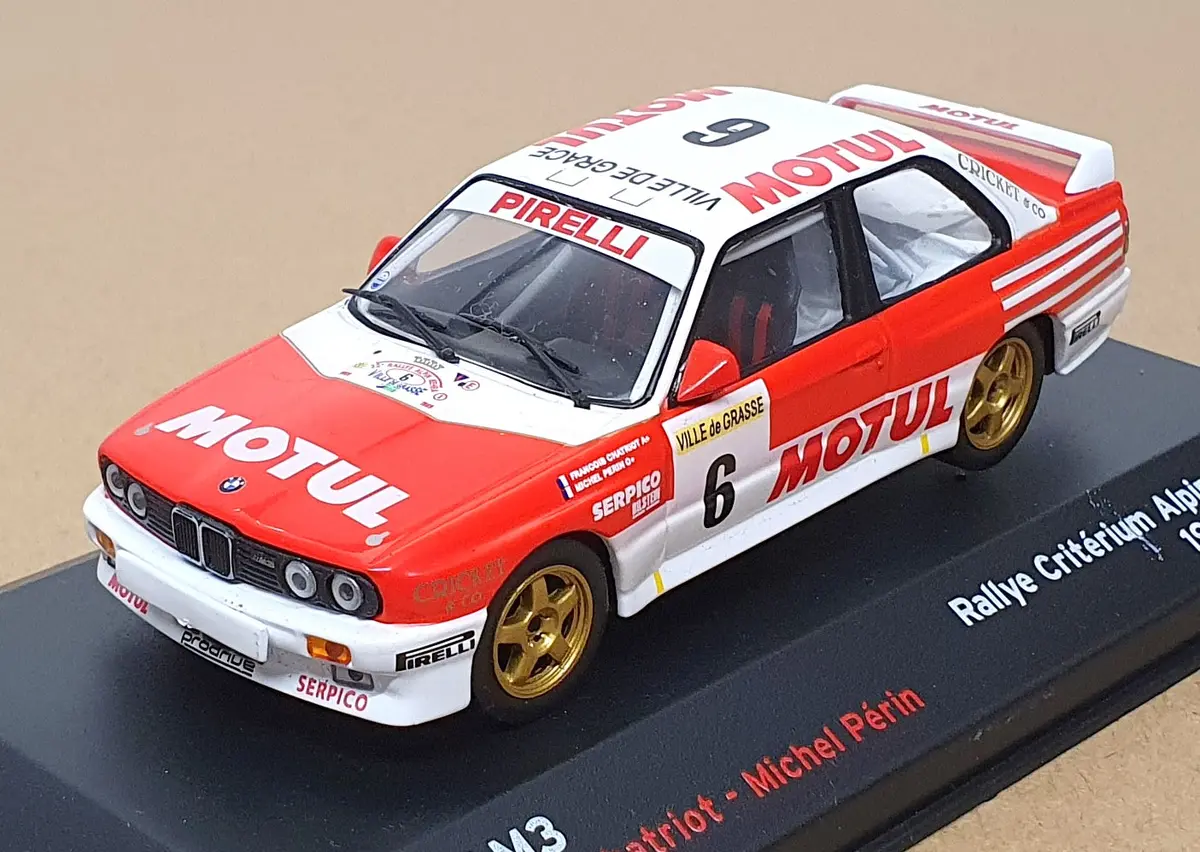 Altaya 1/43 Scale Bm89 - Bmw M3 #6 Rallye Criterium Alpin 1989 Chatriot/Perin 1