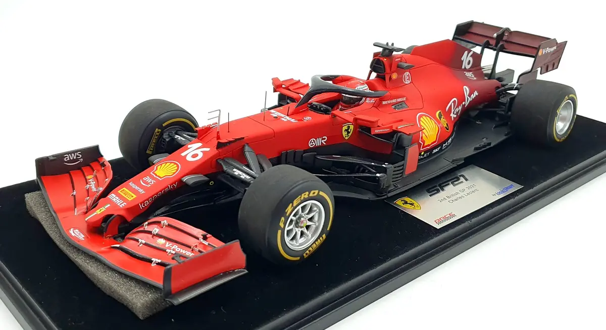 Looksmart 1/18 Scale Ls18f1038 Scuderia Ferrari Sf21 #16 British Gp 2021 Leclerc 1