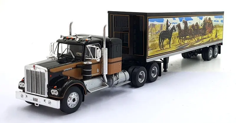 Big Rig Replicas 1/43 Scale 43-0445 1974 Kenworth W900a With Trailer - Wild West 1