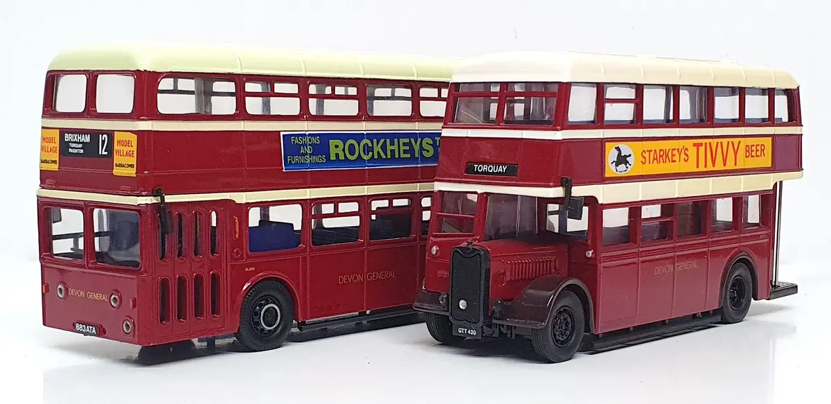 Corgi 1/50 Scale 97052 - Guy Arab & Leyland Atlantean Devon General 75Th Ann 1