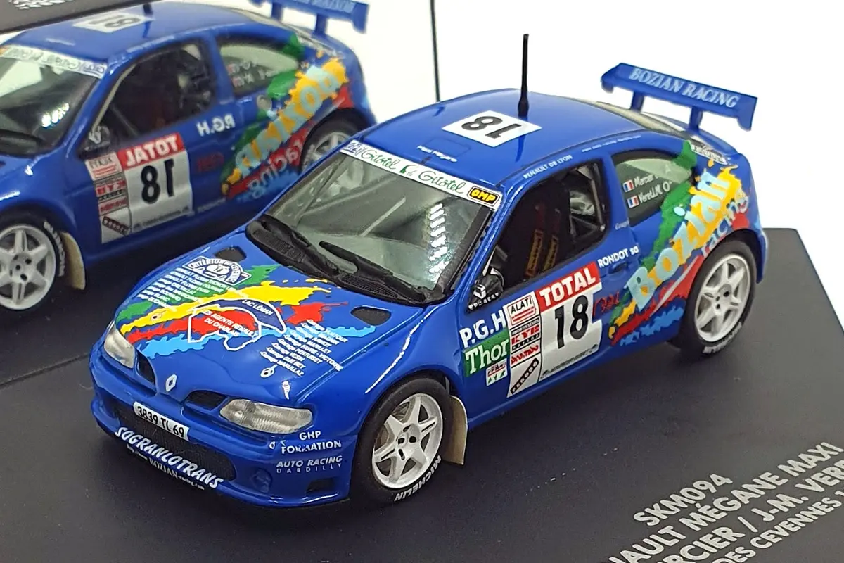 Skid 1/43 Scale Skm094 - Renault Megane Maxi #18 Des Cevennes Rally 1999 1