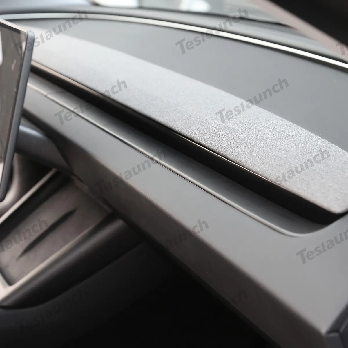 2024+ Model 3 Highland Dashboard Cover Segmented Long Decorative Strip (Carbon Fiber Pattern Abs) For Tesla 4