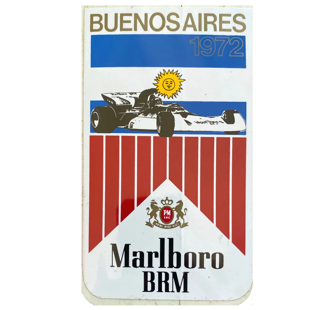 Marlboro Brm - Race Sticker - 1972 - Argentina 1