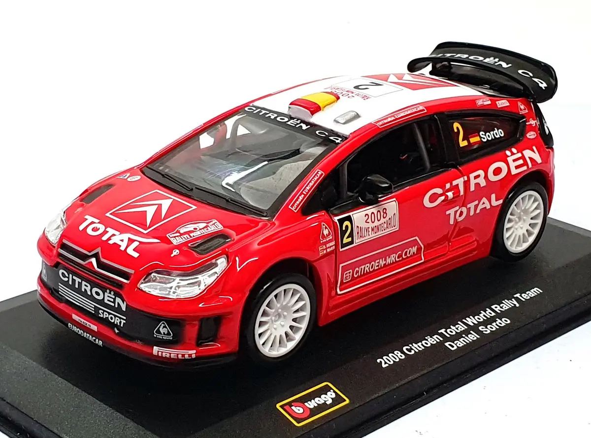 Burago 1/32 Scale B3208 - Citroen C4 Wrc #2 Monte Carlo Rally 2008 Sordo 1