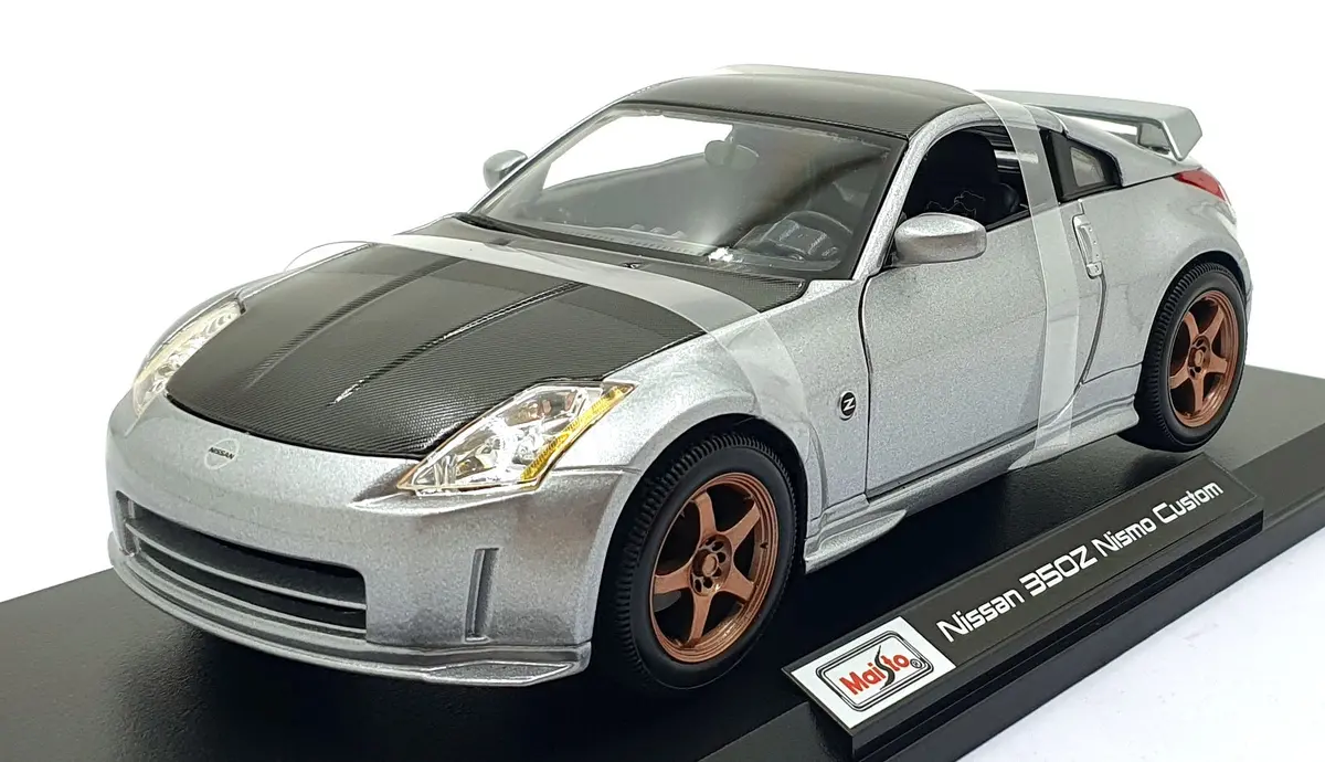 Maisto 1/18 Scale Diecast 46629 - Nissan 350Z Nismo Custom - Silver 1