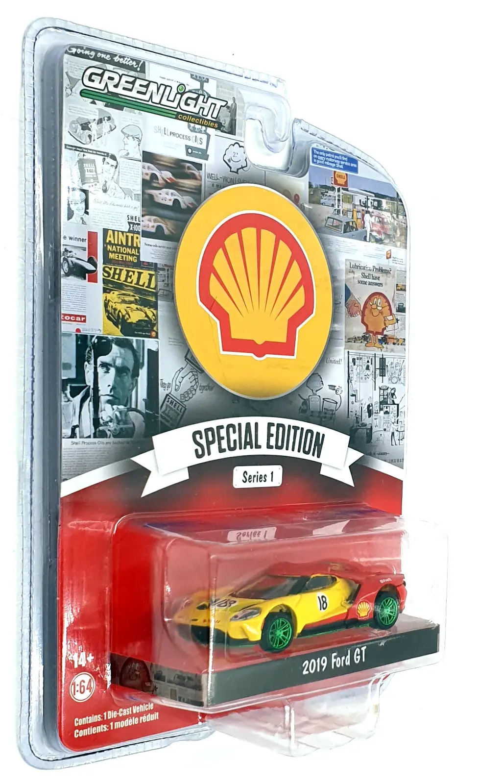 Greenlight 1/64 Scale 41125-E - 2019 Ford Gt #18 - Chase 1