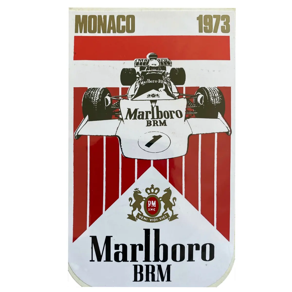 Marlboro Brm - Race Sticker - 1973 - Monaco 1