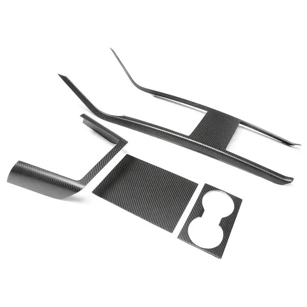 [Real Carbon Fiber] Center Console Cover Kit For Model X 2021+ 2