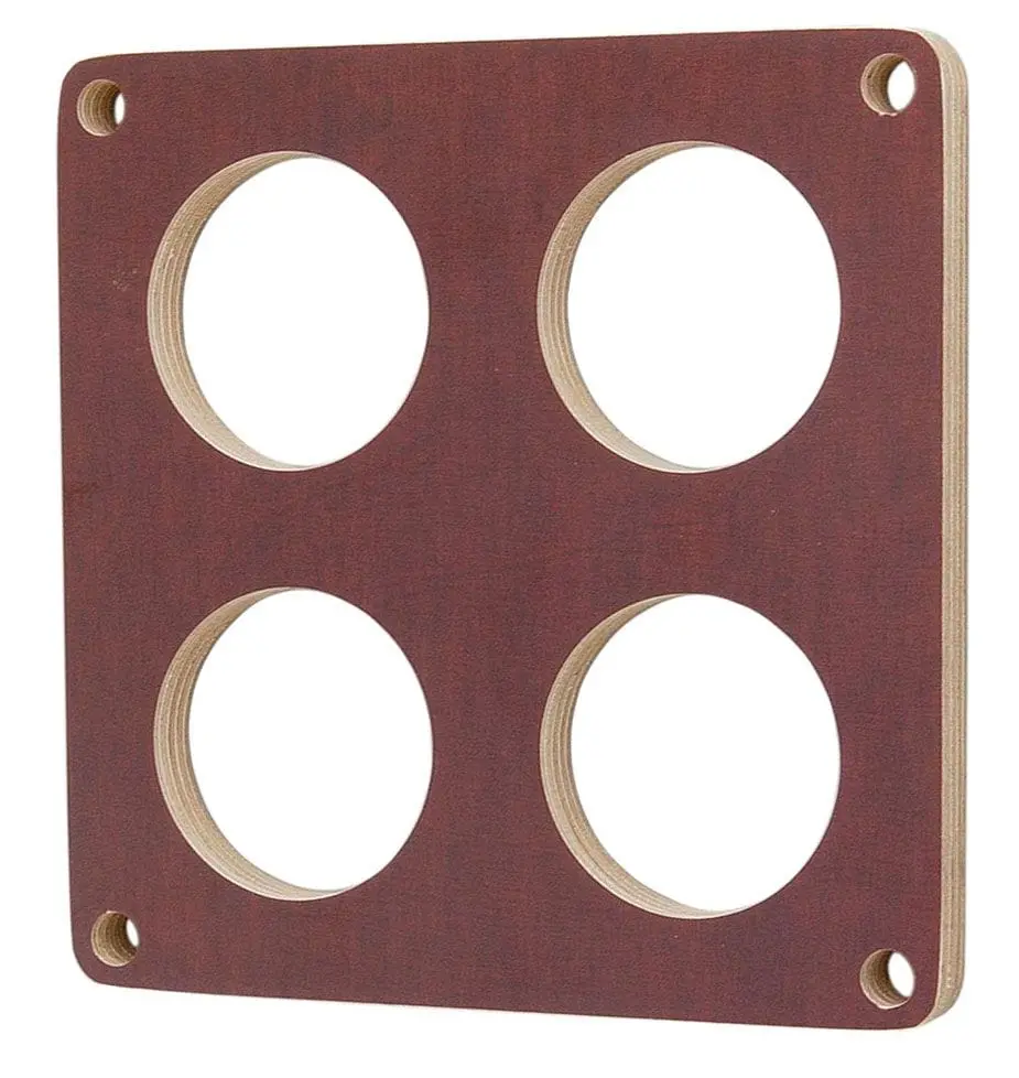 Mr. Gasket Mo65017 Laminated Wood Carb Spacer – Vintage-Style Phenolic Spacer For Carbureted Intakes 1