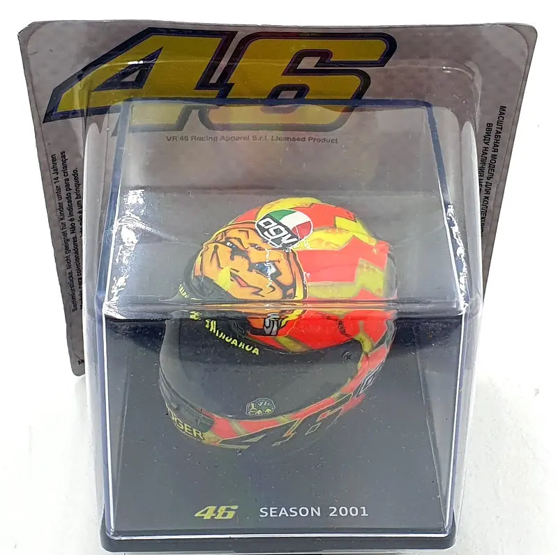 Altaya 1/5 Scale Mt9ala0021 Helmet Motogp Valentino Rossi 2001 Season #46 2