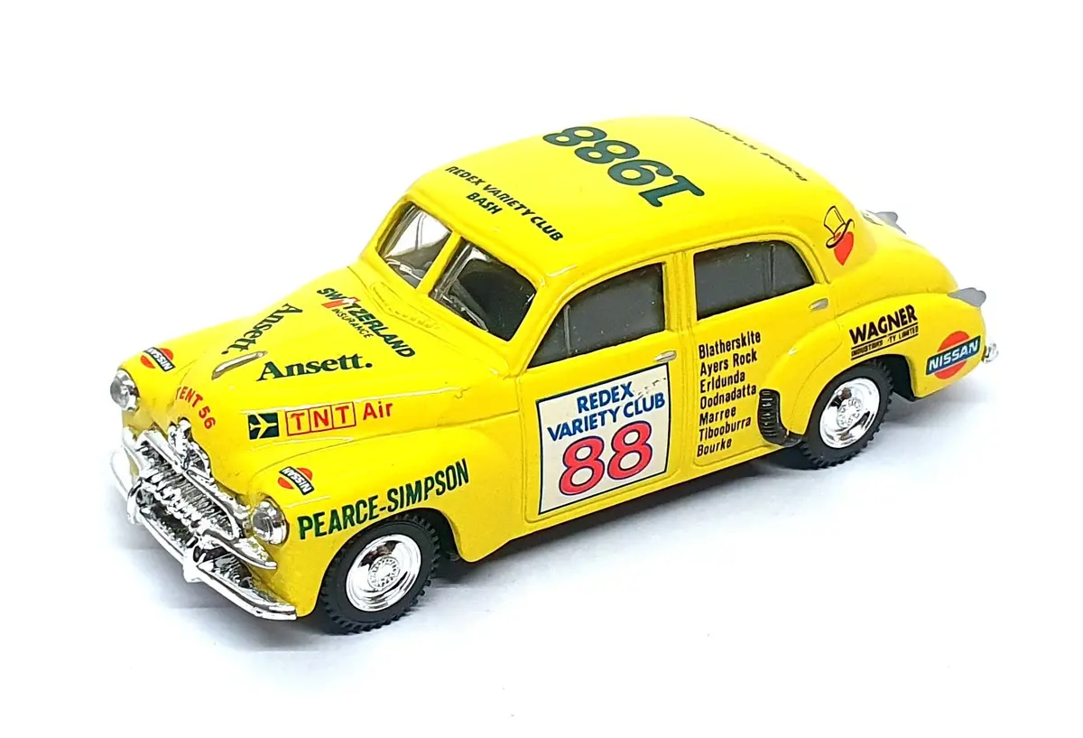 Trax 1/43 Scale Diecast 8001B - Fj Holden Sedan Redex Bash 88 - Yellow 1