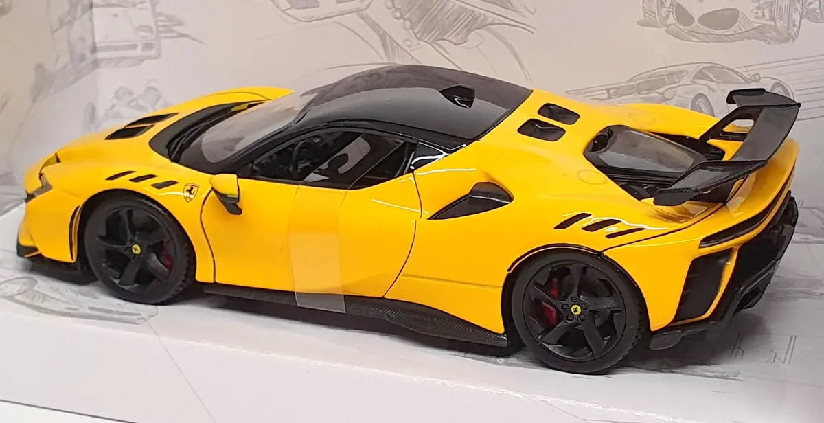 Burago 1/24 Scale Diecast 18-26032 - Ferrari Sf90 Xx Stradale - Yellow 2