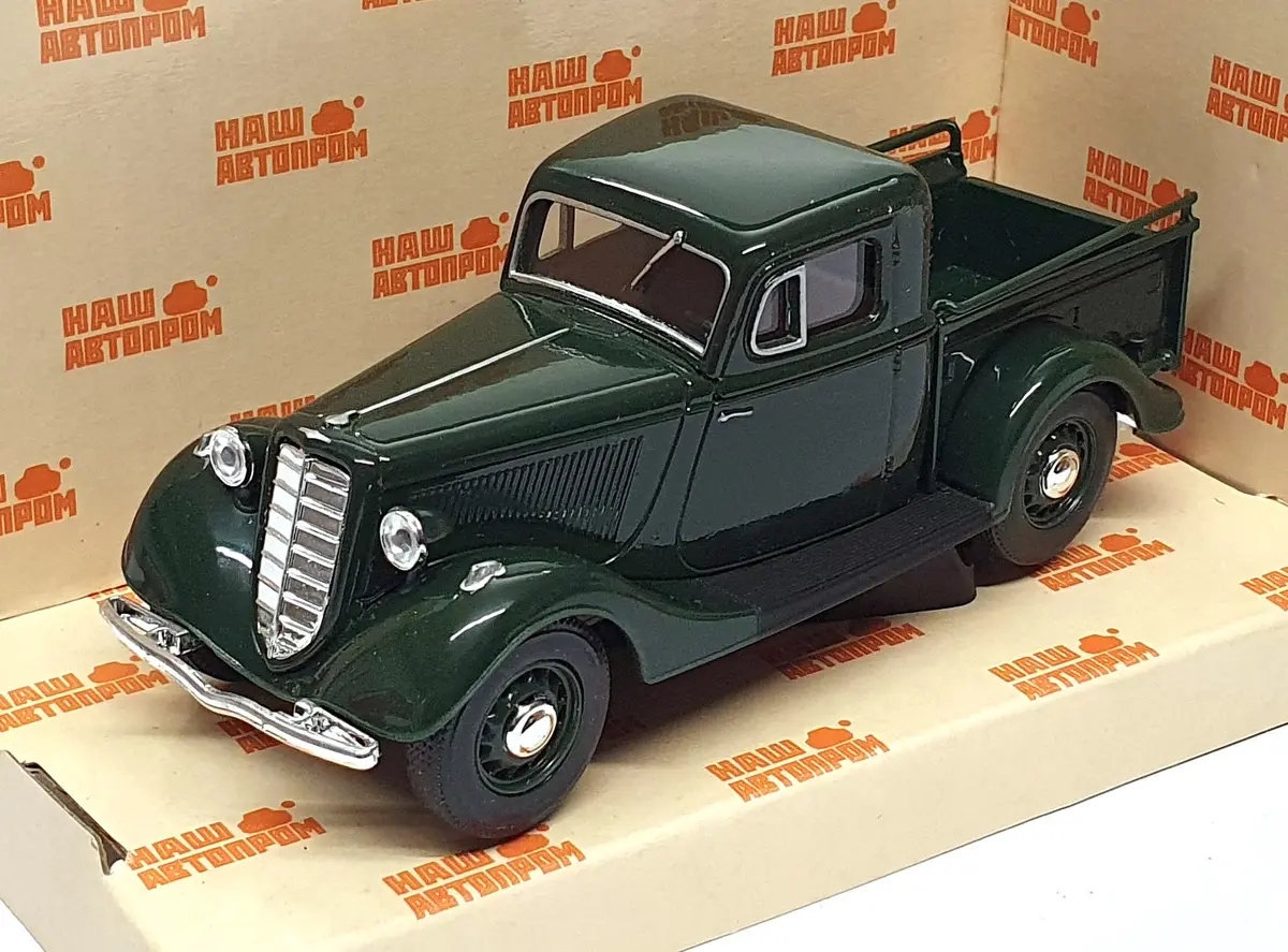 Haw Abtonpom Russian Diecast 1/43 Scale H552 - Gaz M415 Pickup Truck - Green 1
