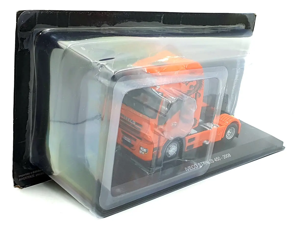 Hachette 1/43 Scale G1470012 - 2008 Iveco Stralis 450 - Orange/Dragon 1