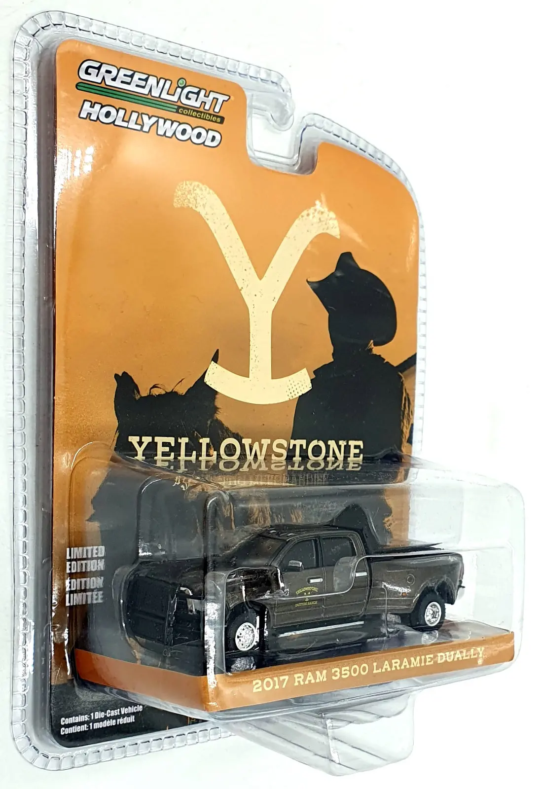Greenlight 1/64 Scale 44980-F - 2017 Ram 3500 Laramie Dually - Yellowstone 1