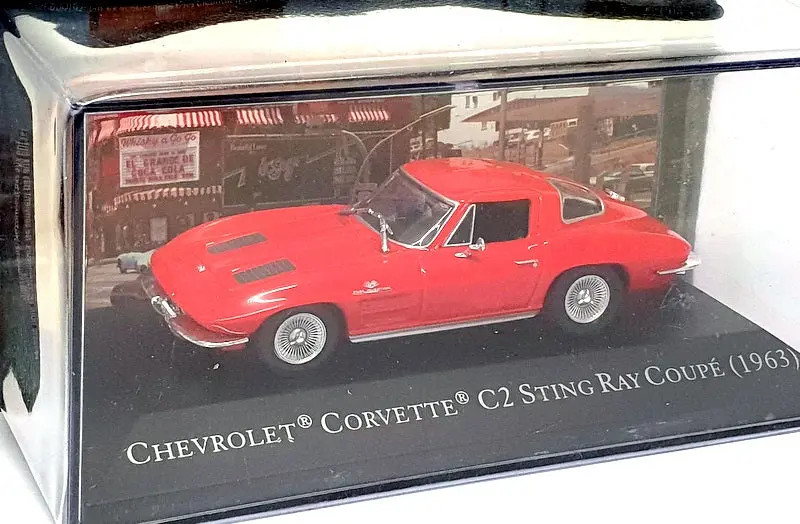 Altaya 1/43 Scale 6425B - 1963 Chevrolet Corvette C2 Sting Ray Coupe - Red 1