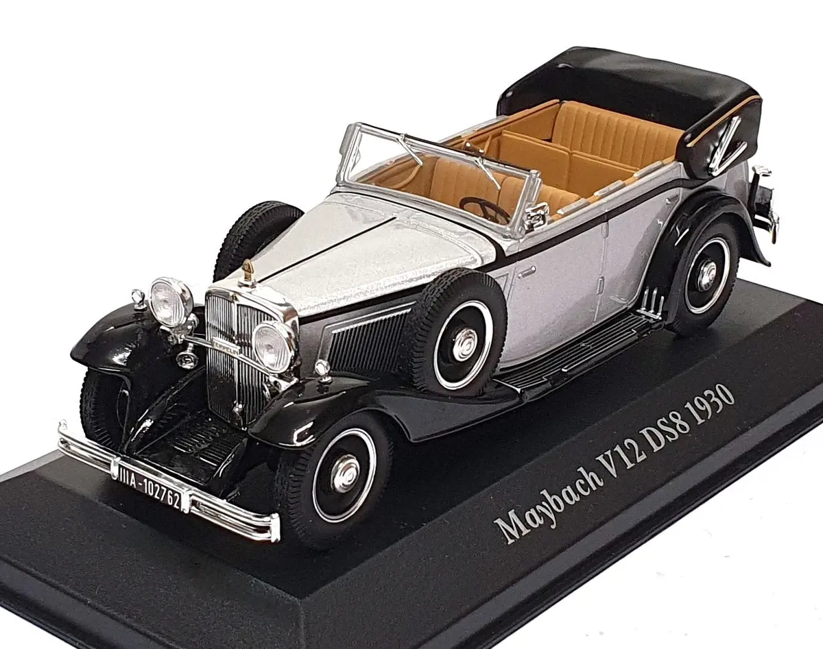 Altaya 1/43 Scale 1930V12 - 1930 Maybach V12 Ds8 - Silver/Black 1