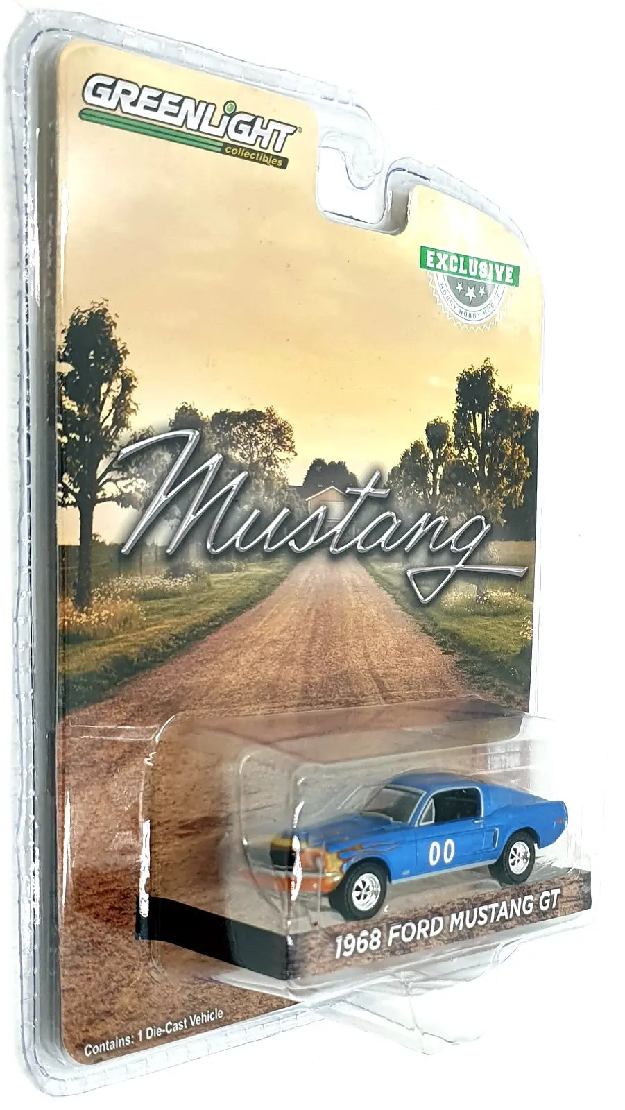 Greenlight 1/64 Scale 30328 - 1968 Ford Mustang Gt #00 - Silver Wheels 1