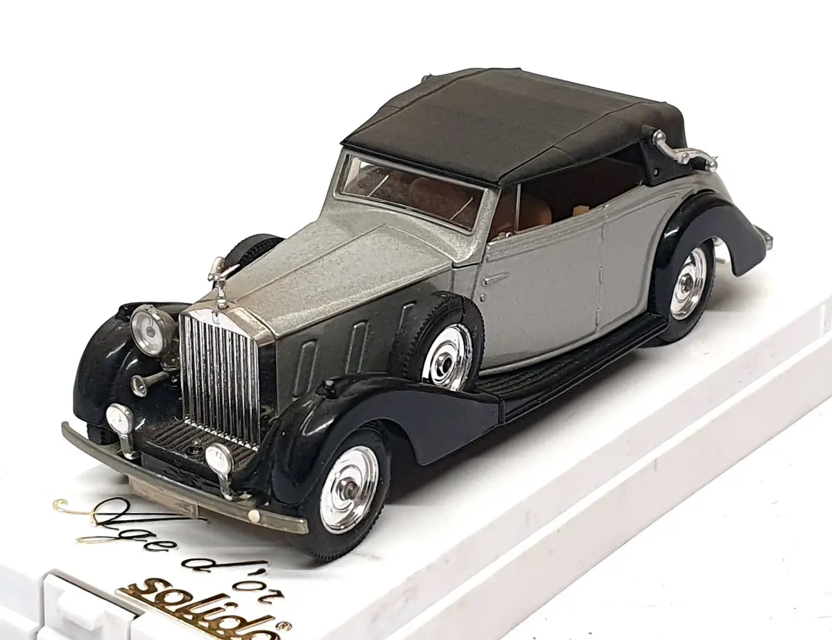 Solido 1/43 Scale Diecast 4071 - Rolls Royce Coupe - Silver/Black 1