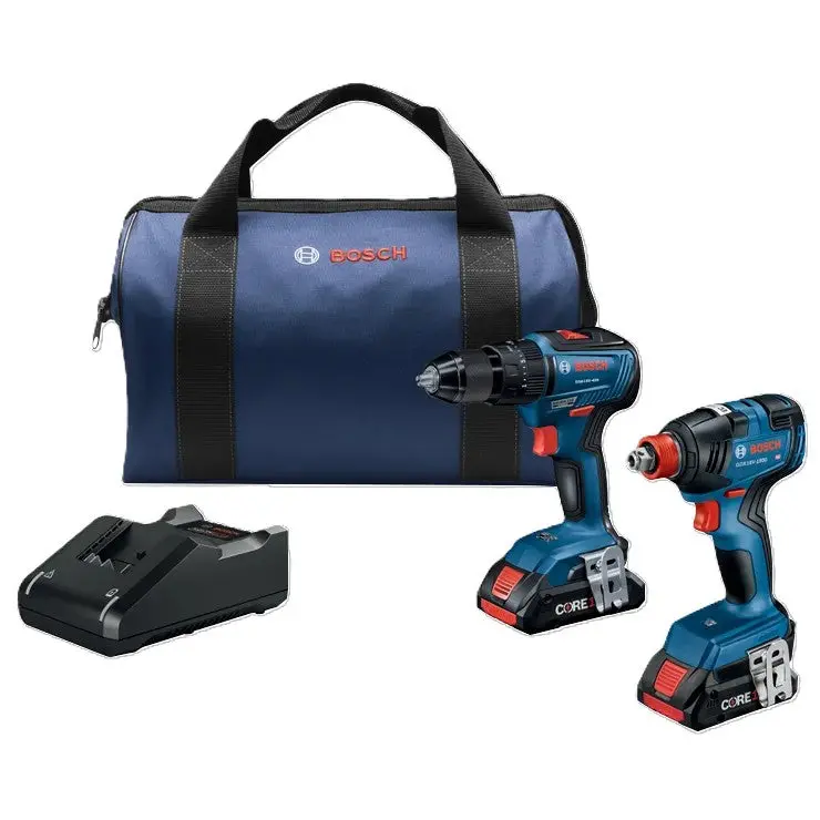 Bosch Gxl18v-233B25 Hammer Drill & Impact Driver/Impact Wrench Combo Kit (2 X 4.0 Ah) 1