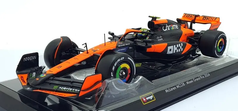 Burago 1/24 Scale Diecast 18-28033 - Mclaren Mcl38 #4 Miami Grand Prix 2024 1