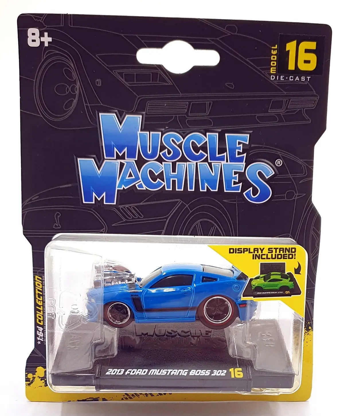 Muscle Machines 1/64 Scale 15526 - 2013 Ford Mustang Boss 302 - Blue 1