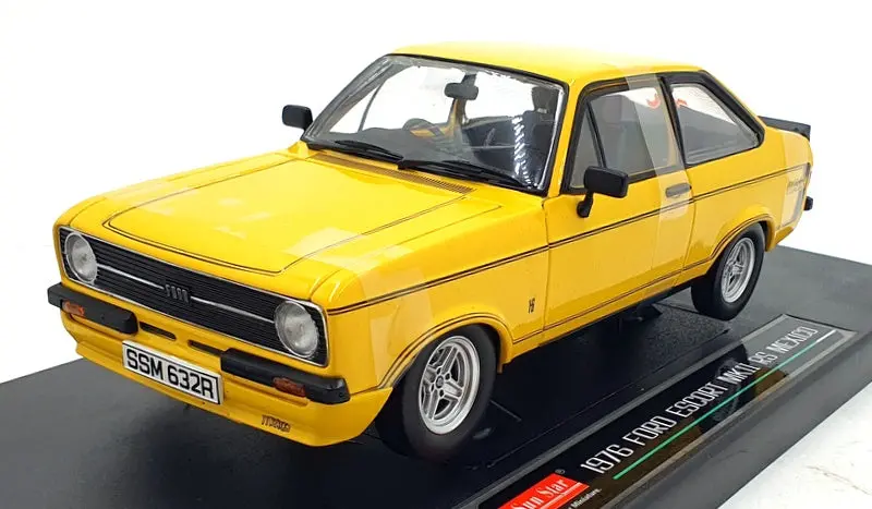 Sun Star 1/18 Scale 4632R - 1976 Ford Escort Mkii Rs Mexico - Signal Yellow 1
