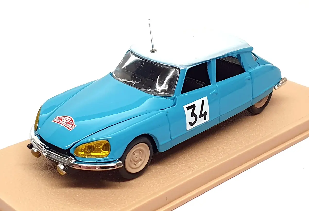 Eligor 1/43 Scale 1124 - Citroen Ds 21 #34 Monte Carlo 1970 - Lt. Blue/White 1