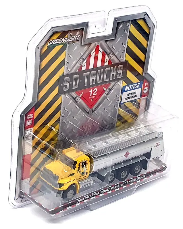 Greenlight 1/64 Scale 45120-A 2018 International Tanker Truck (Workstar) Yellow 1
