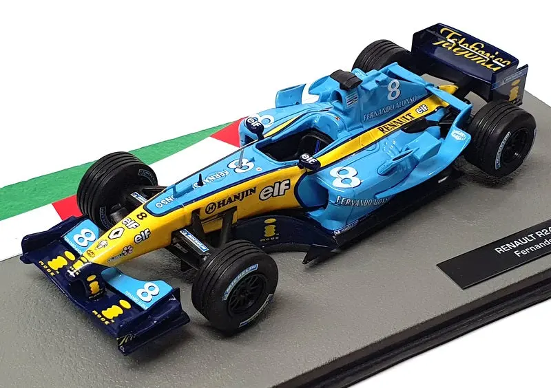 Altaya 1/43 Scale 91024P - F1 Renault R24 2004 #8 F. Alonso - Lt Blue/Yellow 1