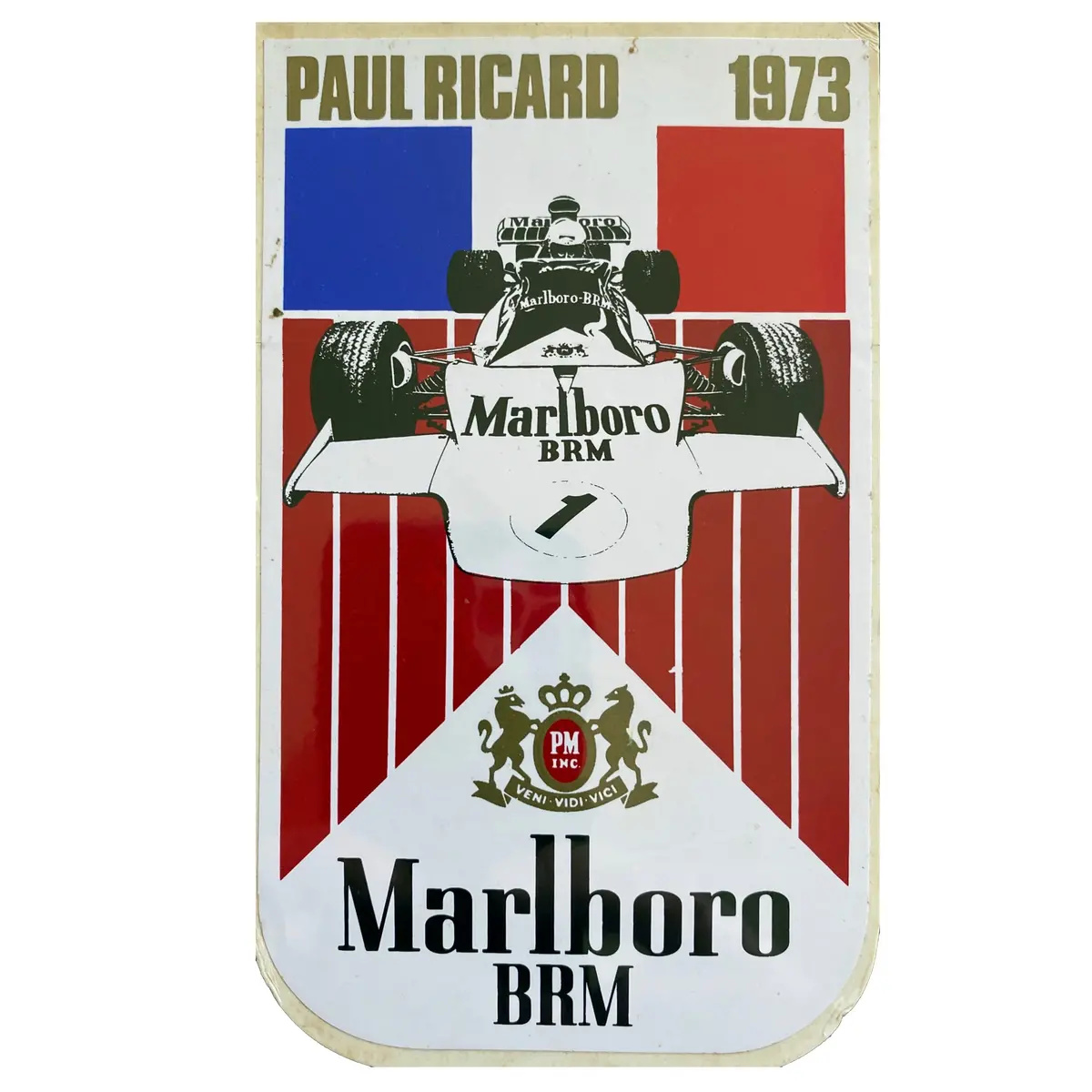 Marlboro Brm - Race Sticker - 1973 - France 1