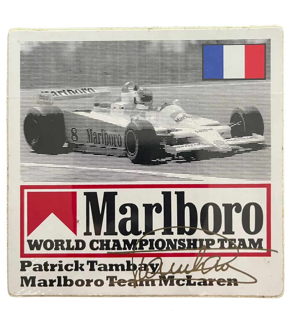 Marlboro-World-Championship-Team-Driver-Sticker- Patrick Tambay - Marlboro Team Mclaren 1