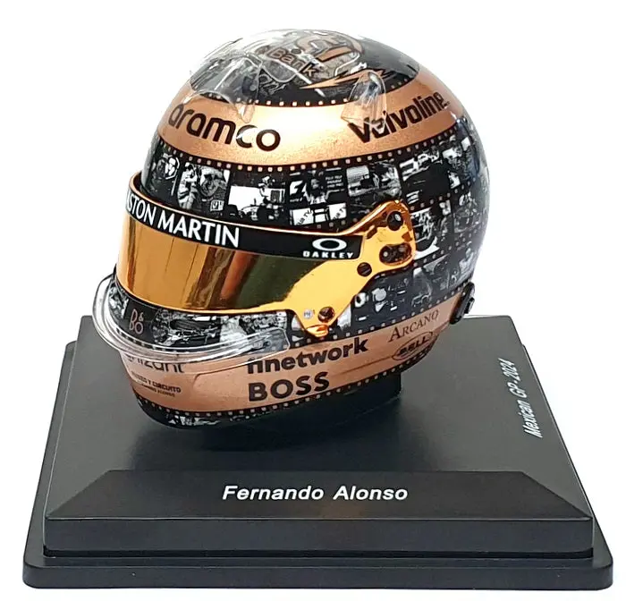 Spark 1/5 Scale 5Hf176 - F1 Helmet F. Alonso Aramco Mexican Gp 2024 1