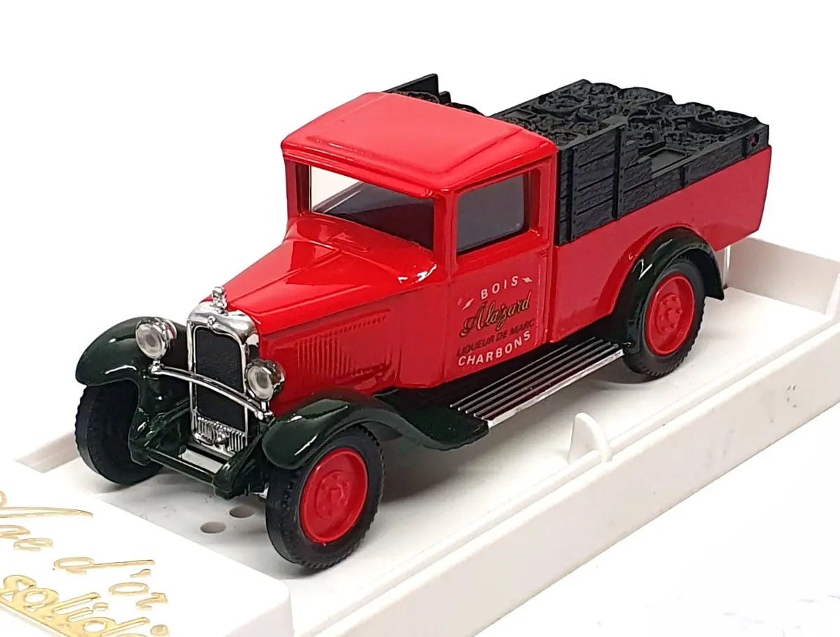 Solido 1/43 Scale 4408 - Citroen C4 Truck Bois Alaizard Charbons - Red 1
