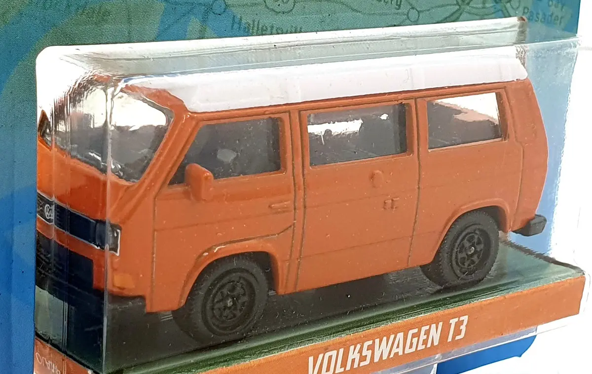 Jada Toys 1/64 Scale 100426I - Volkswagen T3 Van - Orange/White 1