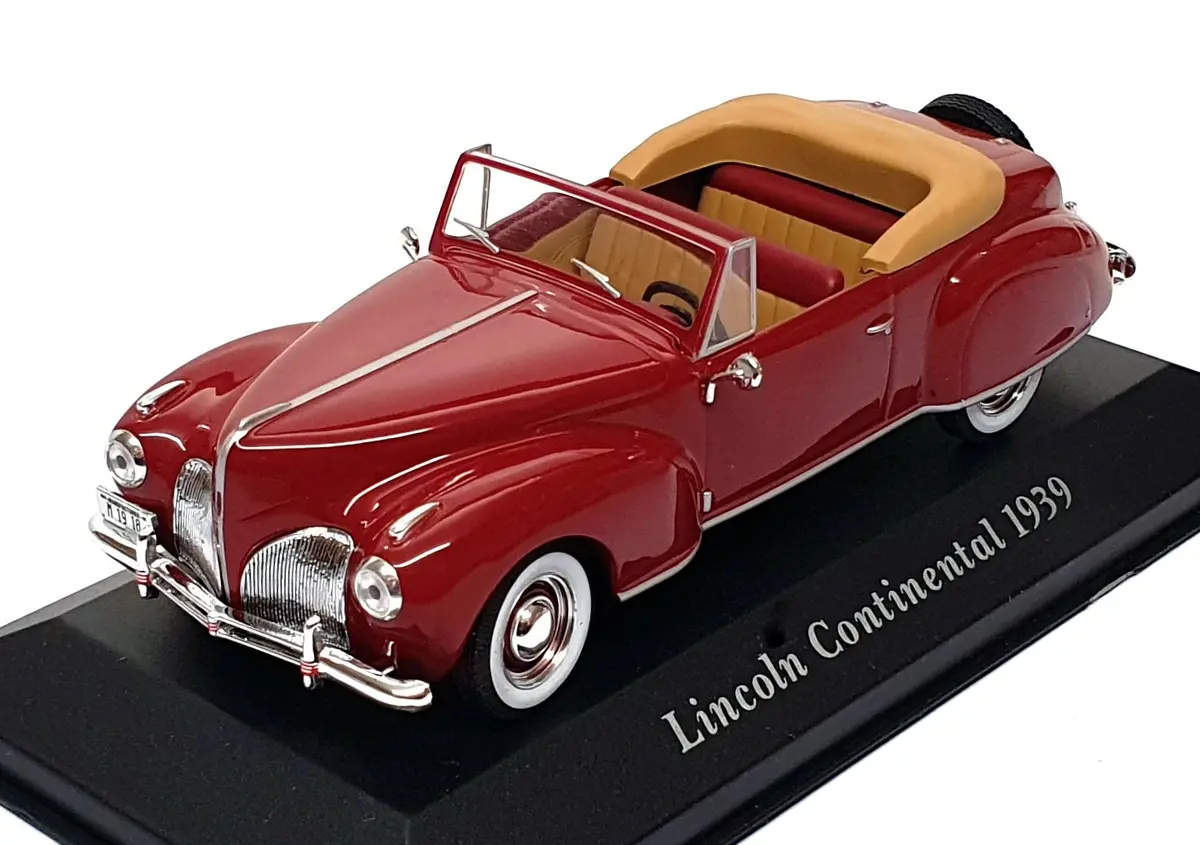 Altaya 1/43 Scale Diecast 1939Lc - 1939 Lincoln Continental - Deep Red 1