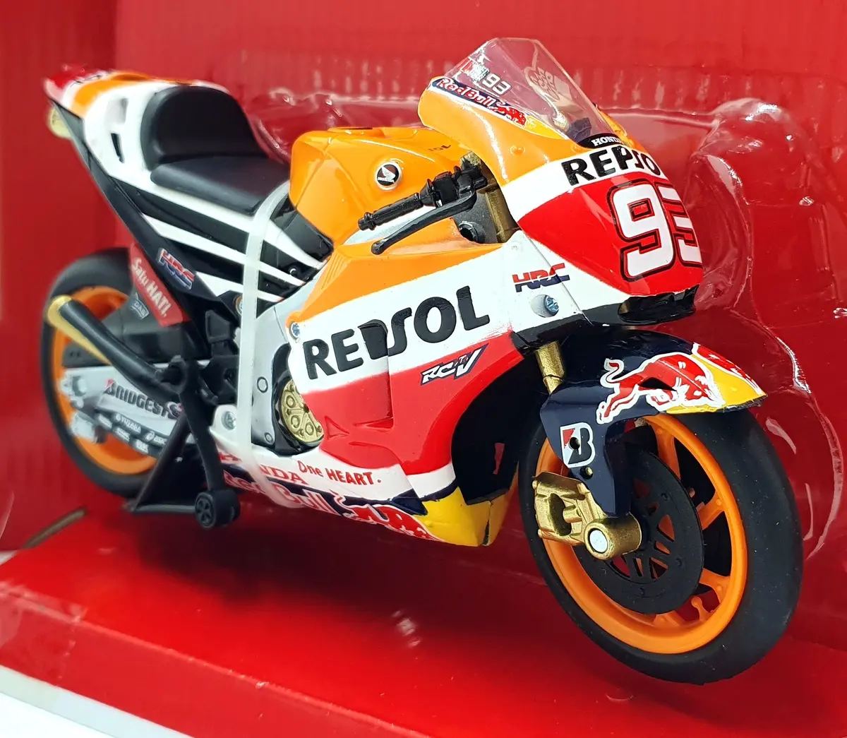 Newray 1/12 Scale 57753 - Honda Rc213v #93 Motorbike - Repsol 1