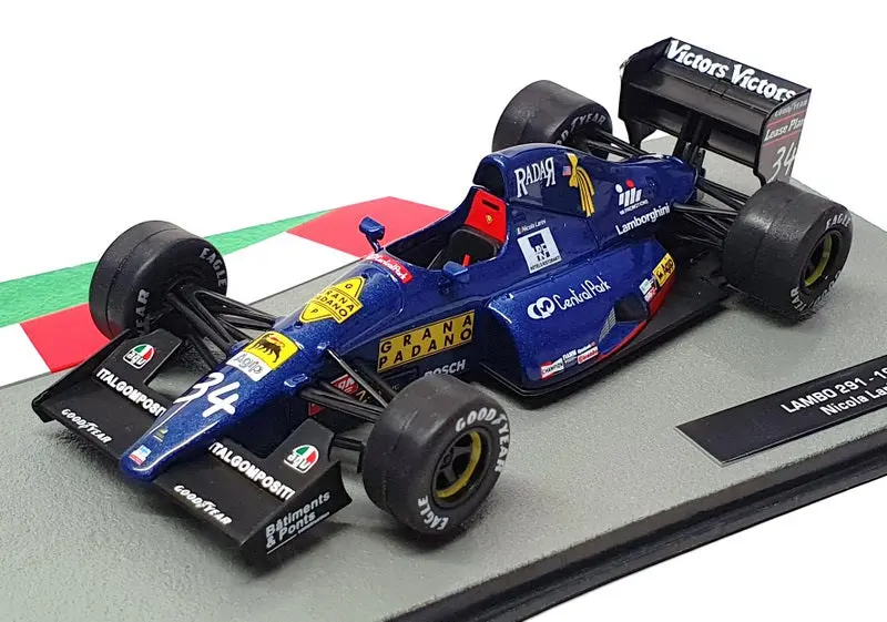 Altaya 1/43 Scale 91024F - F1 Lambo 291 1991 #34 N. Larini - Blue 1