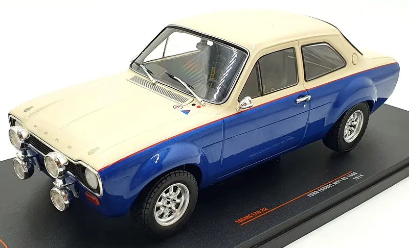 Ixo 1/18 Scale 18Cmc124 - Ford Escort Mki Rs 1600 1974 - White/Blue 1