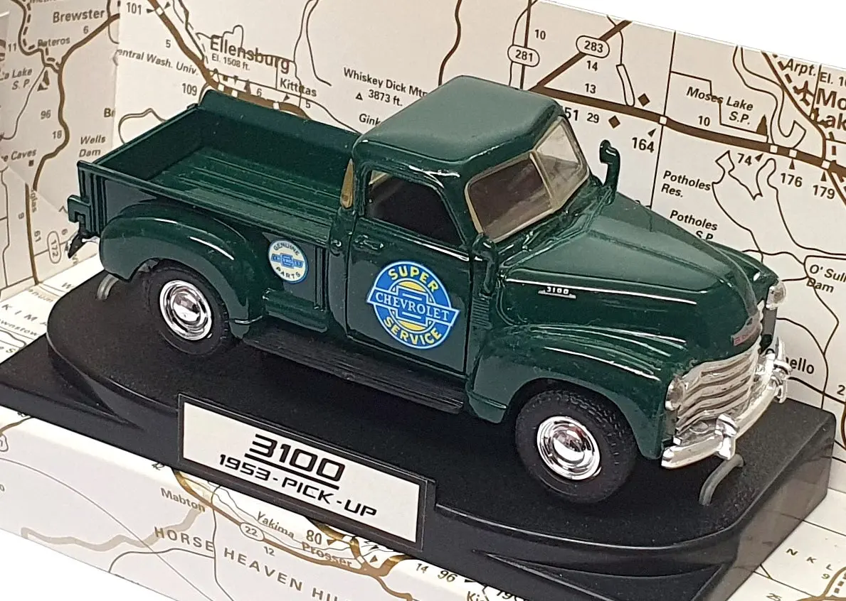Road Champs 1/43 Scale 74001 - 1953 Chevrolet 3100 Pickup Truck - Green 1