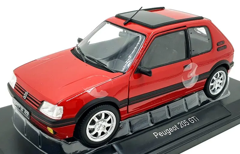 Norev 1/18 Scale 184848 - Peugeot 205 Gti 1.9 Pts Rims 1991 - Red 1