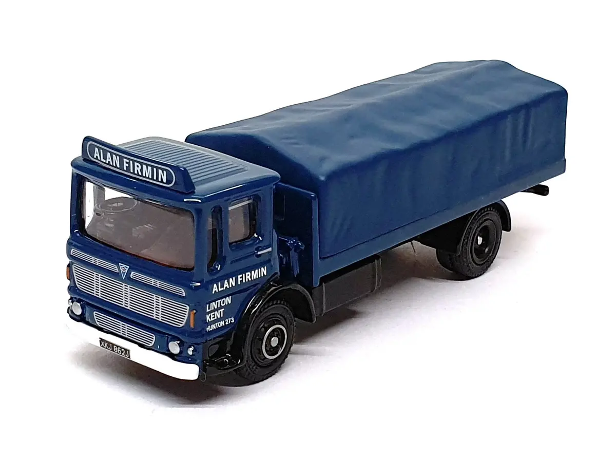 Efe 1/76 Scale 37601 - Aec Ergo 2 Axle Flatbed Truck Alan Firmin - Blue 1