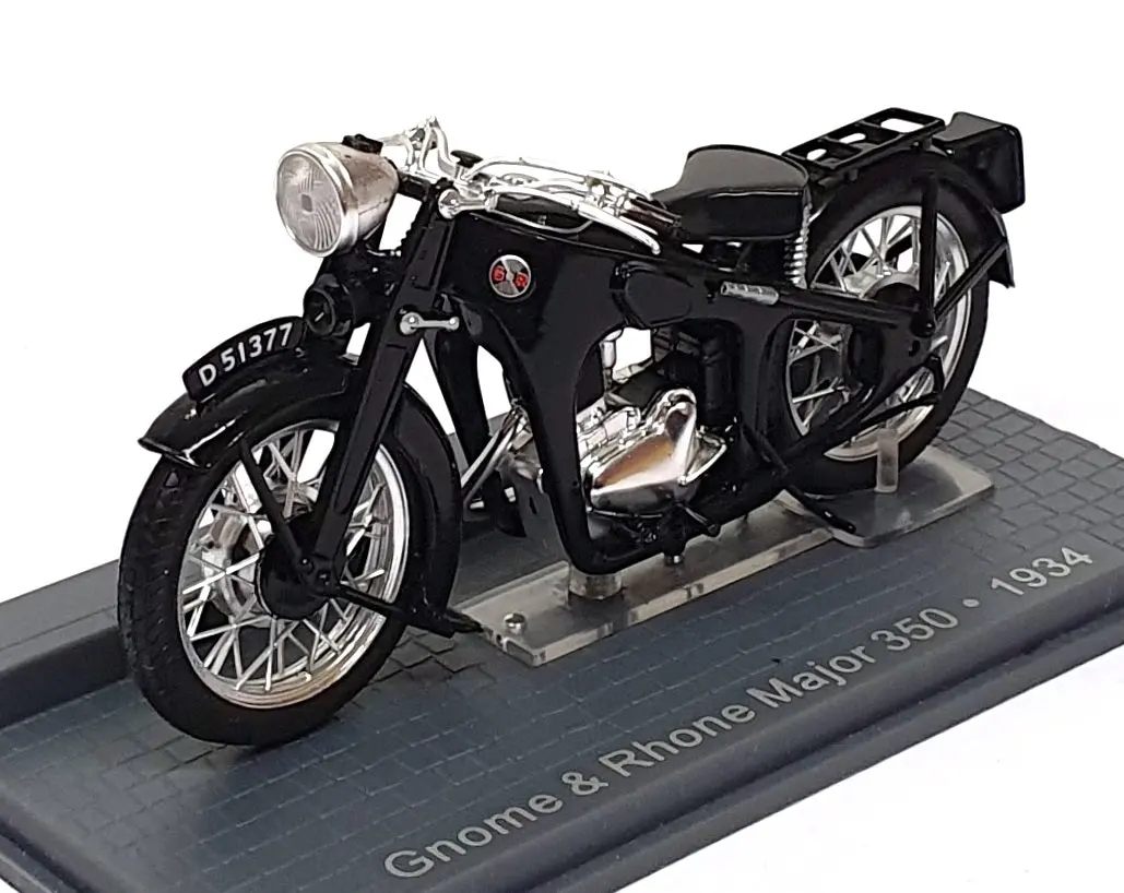 Altaya 1/24 Scale D51377 - 1934 Gnome & Rhone Major 350 Motorbike - Black 1